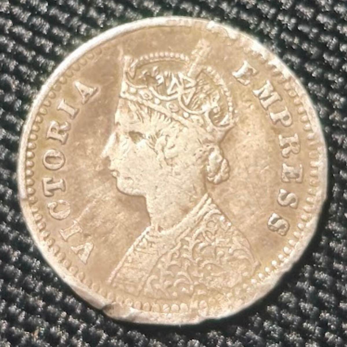 1900 India 2 Annas Victoria Empress Obverse