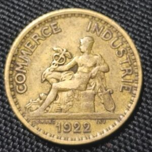 1922 France 1 Franc Trade Token – Chambres de Commerce Obverse