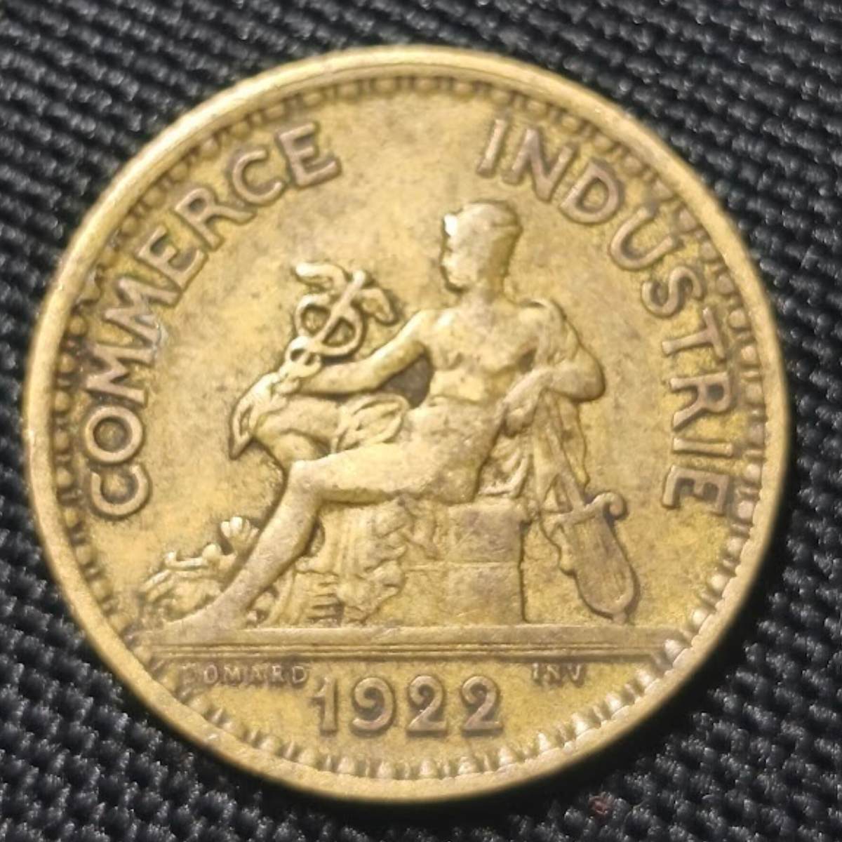 1922 France 1 Franc Trade Token – Chambres de Commerce Obverse