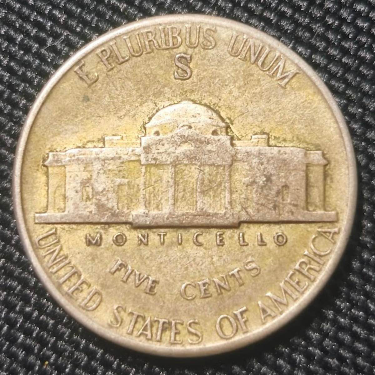 1943-S United States “War Nickel” – Silver Alloy WWII Issue Reverse