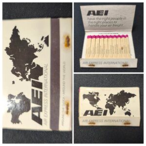 Air Express International matchbook 1960s/70s