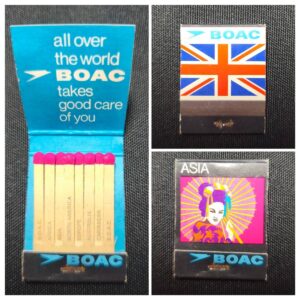 BOAC Asia Matchbook from the1960s