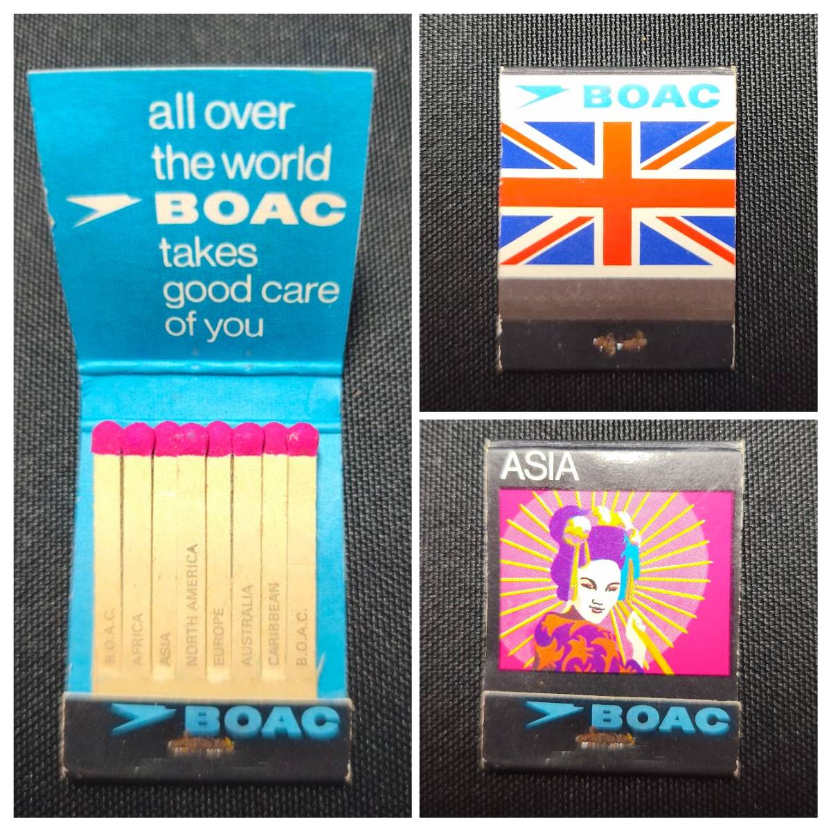 BOAC Asia Matchbook from the1960s