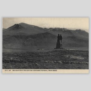 Ben Nevis from the Scottish Commando Memorial, Spean Bridge – Real Photo Postcard (W.T. 1644) Front