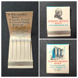 Benjamin Franklin Hotel Matchbook – Philadelphia, PA (1950s–60s)