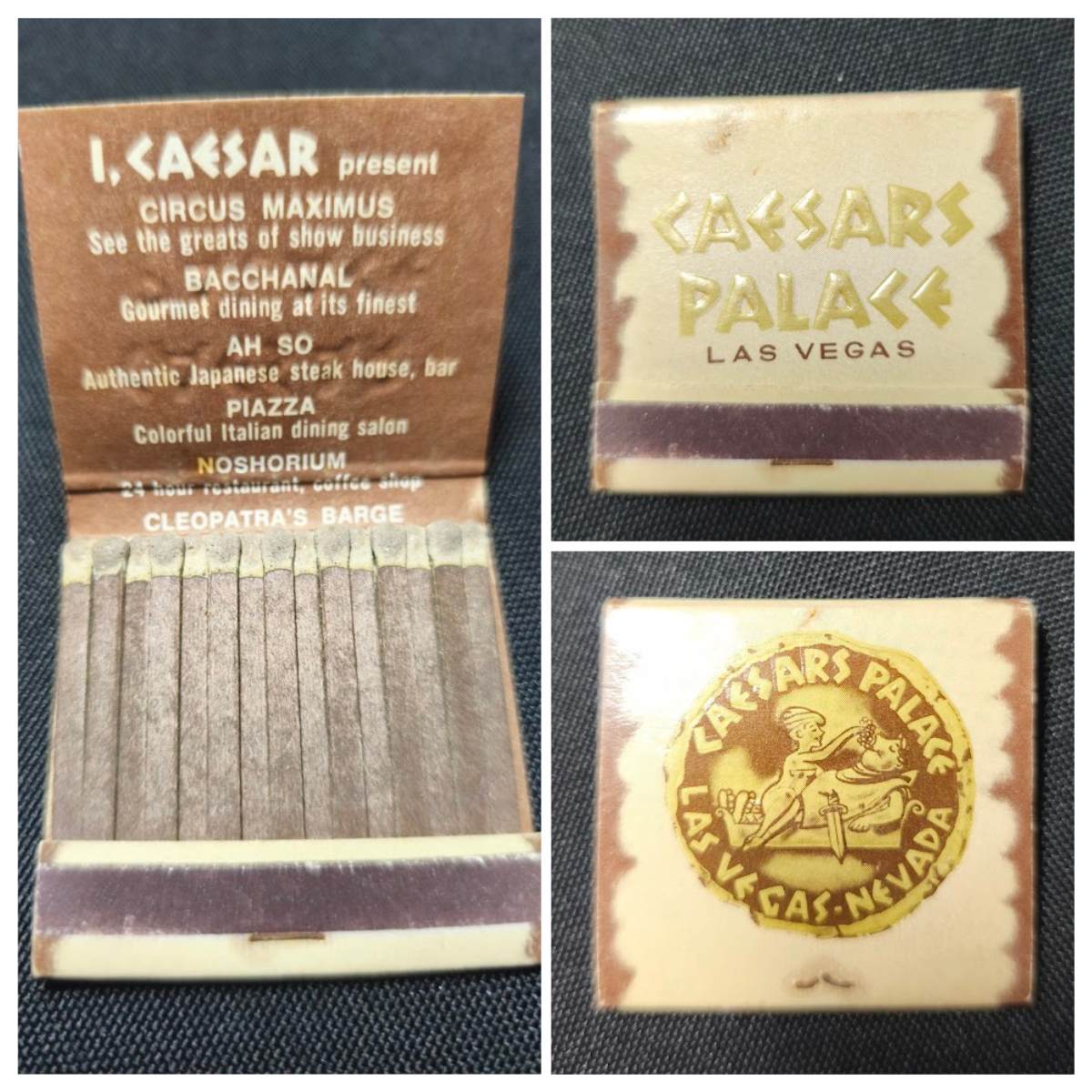 Caesars Palace Las Vegas Matchbook Vintage Casino 60s/70s