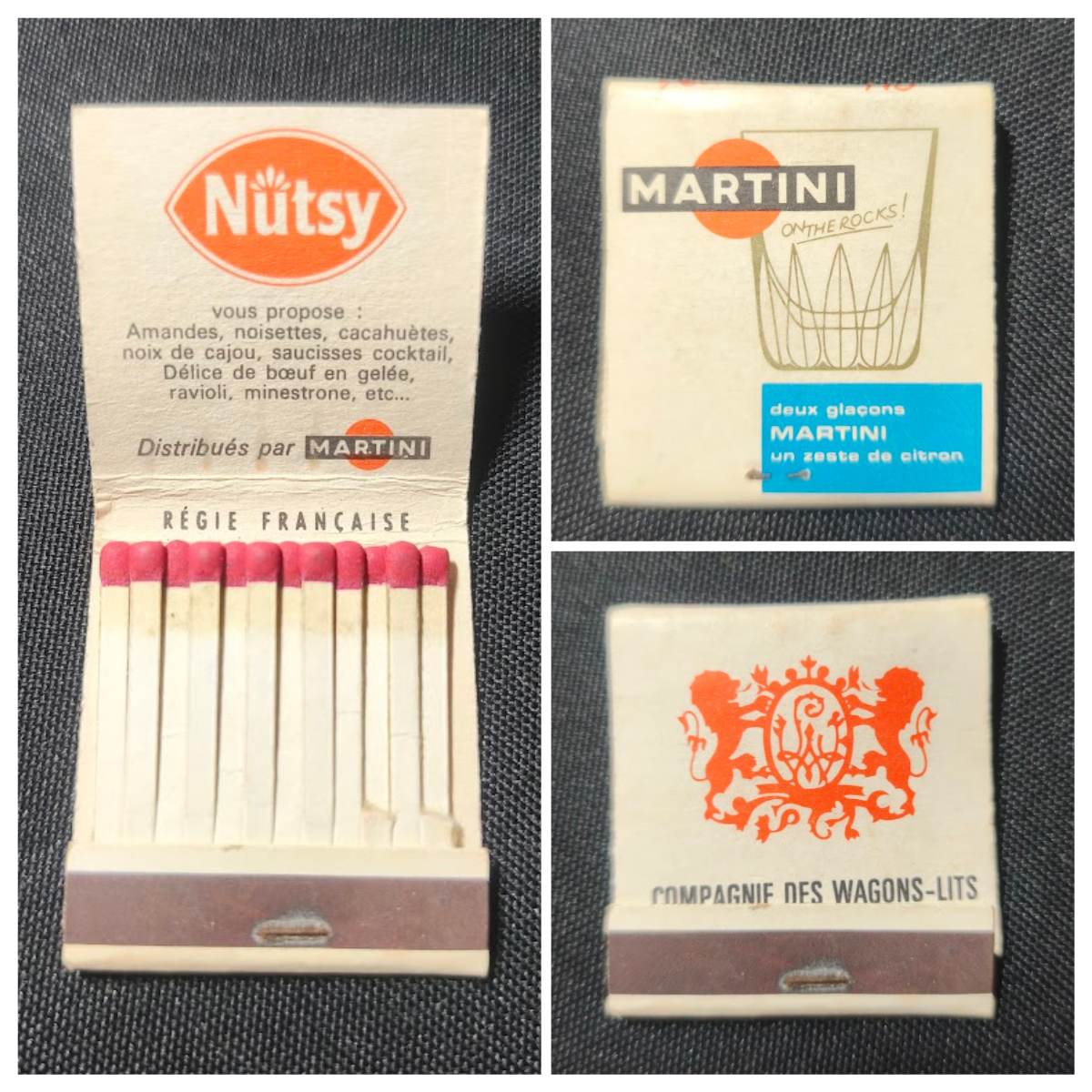 Compagnie des Wagons-Lits / Martini “On The Rocks” Matchbook – Vintage French Collectable (1960s)