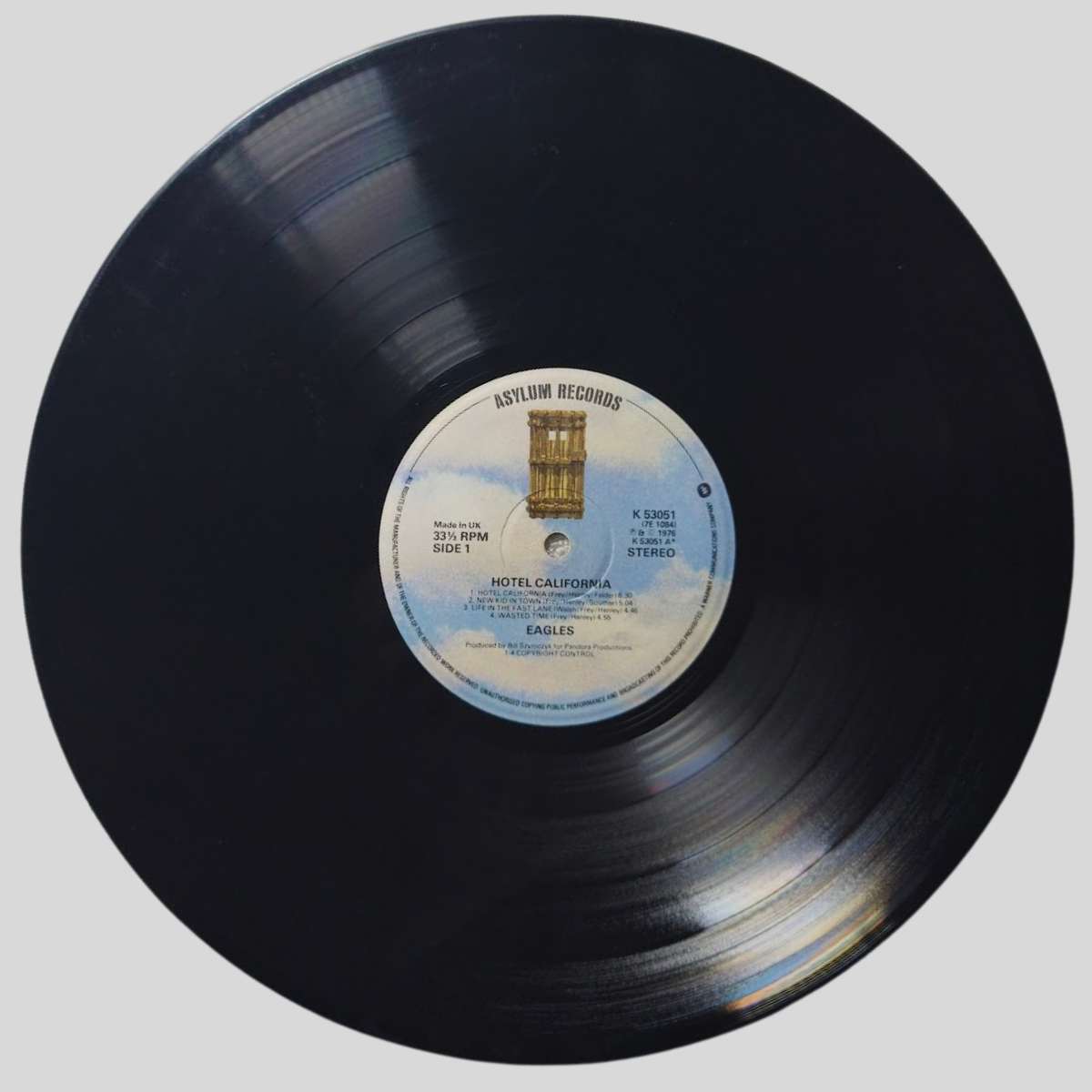 Eagles Hotel California UK Vinyl LP Side 1 Asylum Records