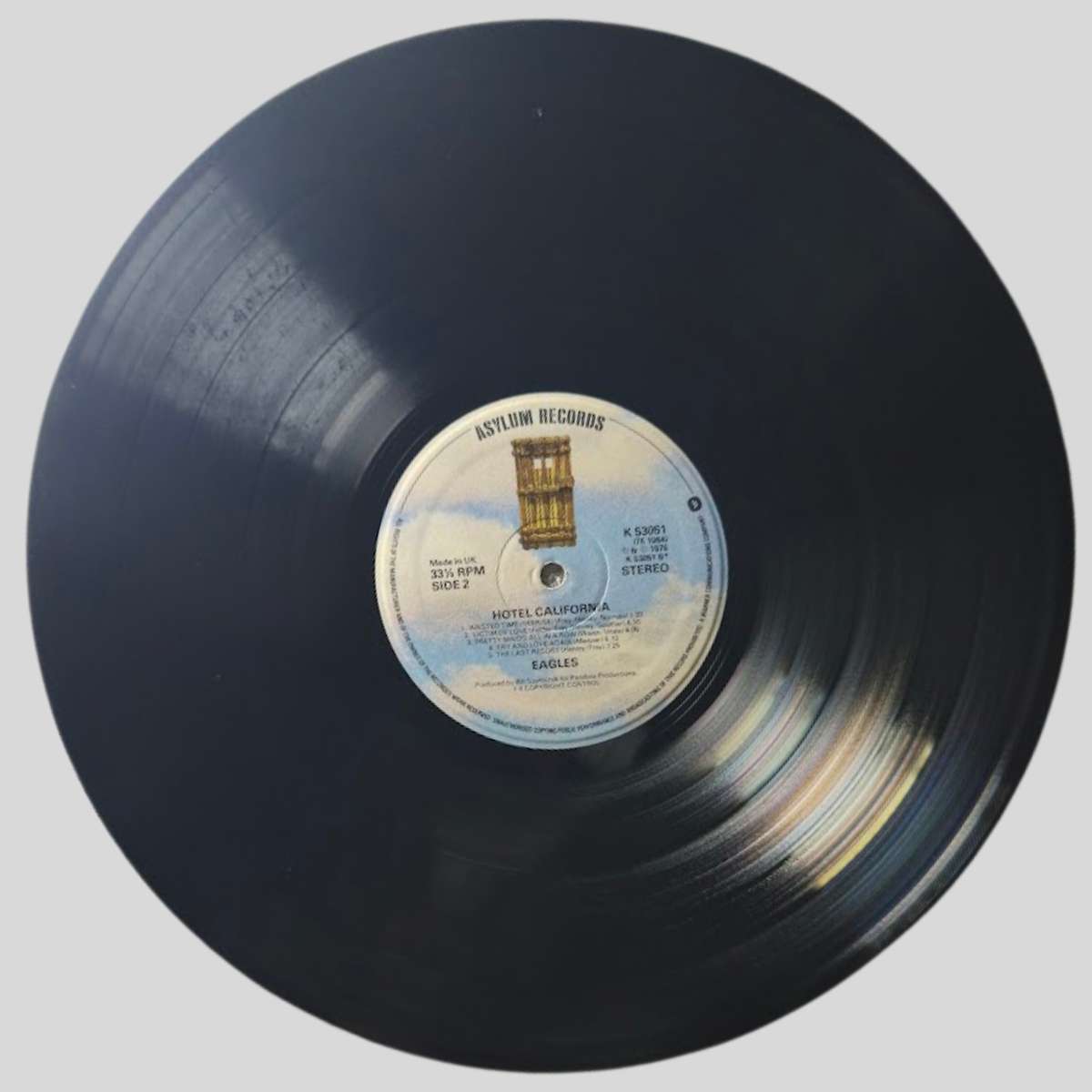 Eagles Hotel California UK Vinyl LP Side 2 Asylum Records