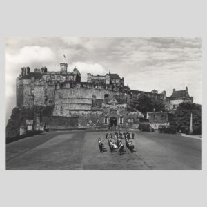 Edinburgh Castle & Esplanade Real Photo Postcard (RPPC) Ministry of Works Crown Copyright Front