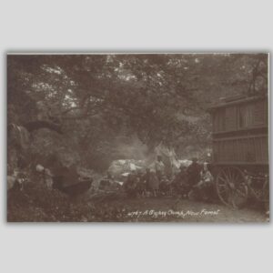 Gypsy Camp New Forest “Sunshine” Series RPPC Real Photo Postcard Front