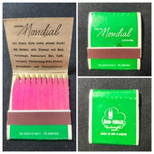 Hotel Mondial Köln Matchbook – Vintage German Hotel Collectable (1960s–70s)