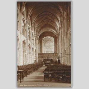 Nave, Christchurch Priory – Real Photo Postcard (RPPC) | Judge’s Ltd | c.1920s–30s