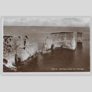 Old Harry Rock, Nr. Swanage – Real Photo Postcard | Sun Ray Series | RP | c.1930s–40s Front