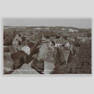 Orcheston from the Church Tower, Looking N. – Real Photo Postcard Sunshine Series RP c.1930s–40s Front