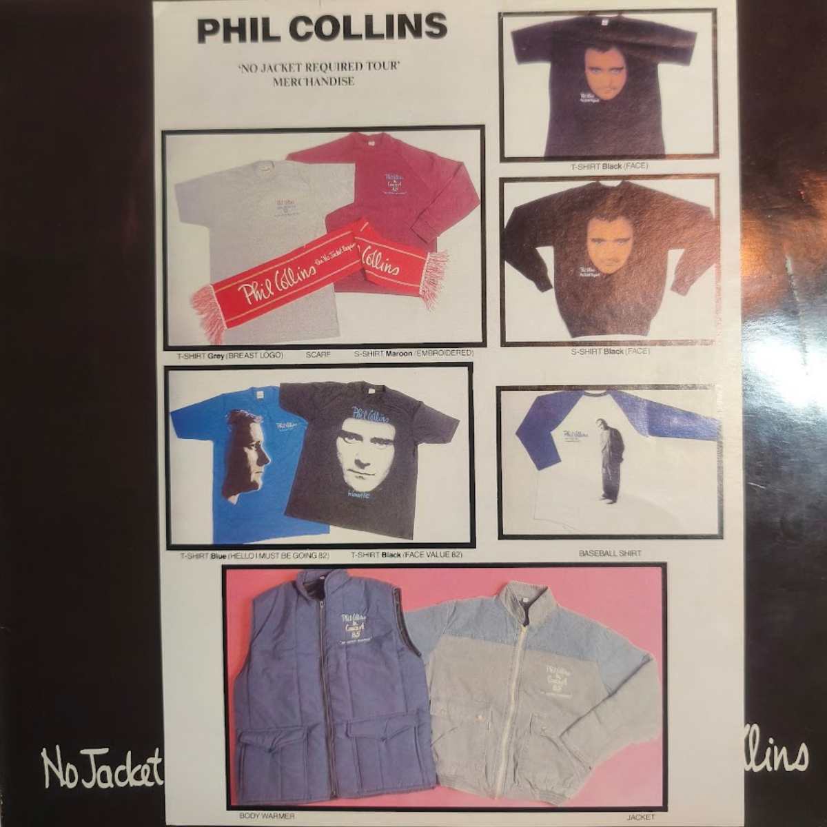 Phil Collins Merch Insert 1985