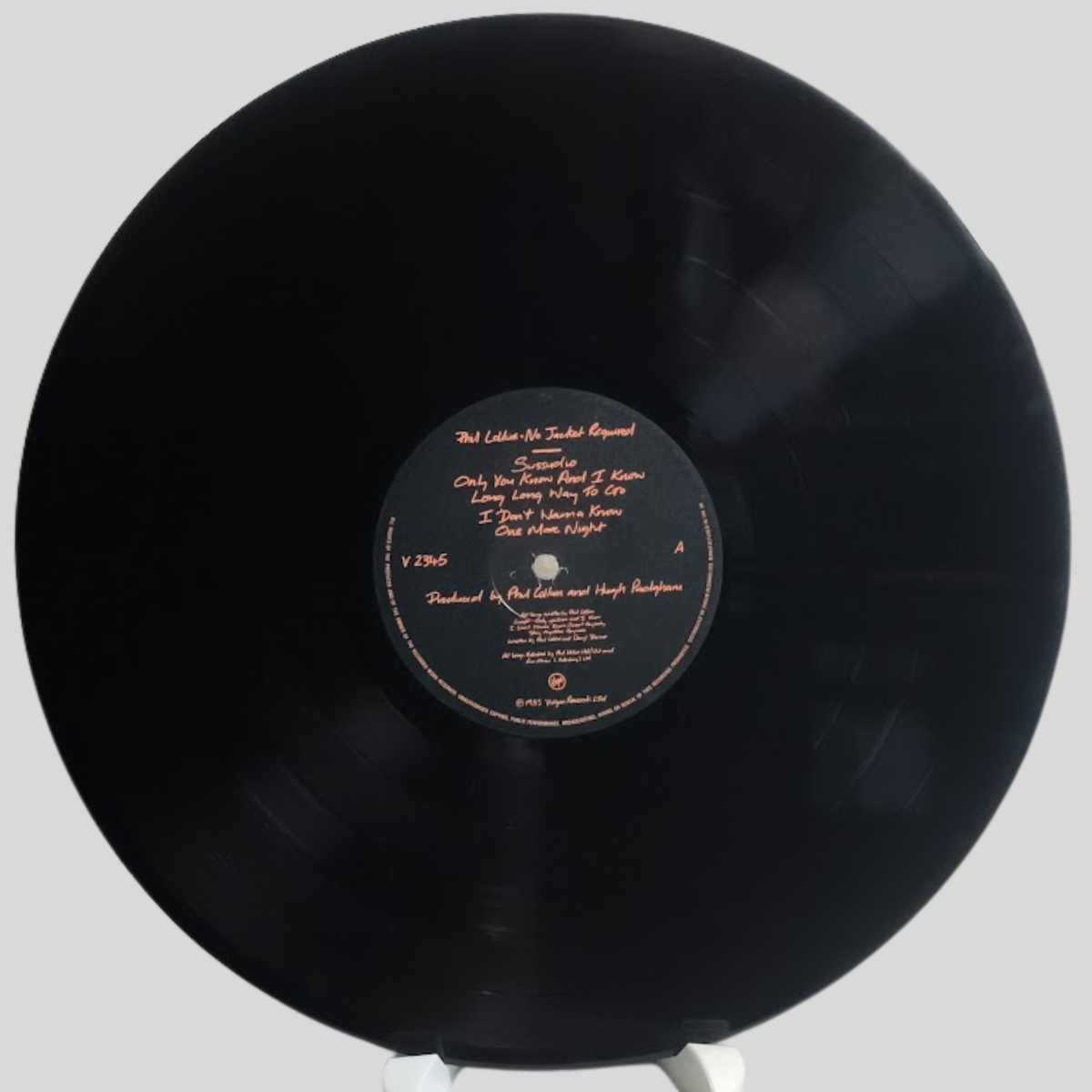 Phil Collins – No Jacket Required | 1985 UK Vinyl LP Masterdisk Cut Side A