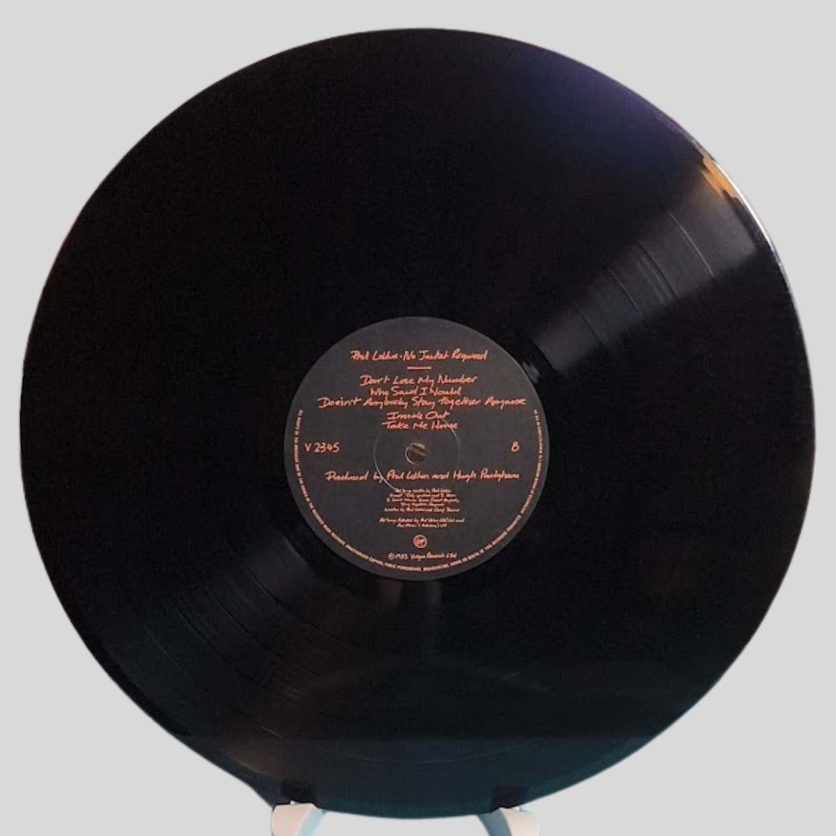 Phil Collins – No Jacket Required | 1985 UK Vinyl LP Masterdisk Cut Side B