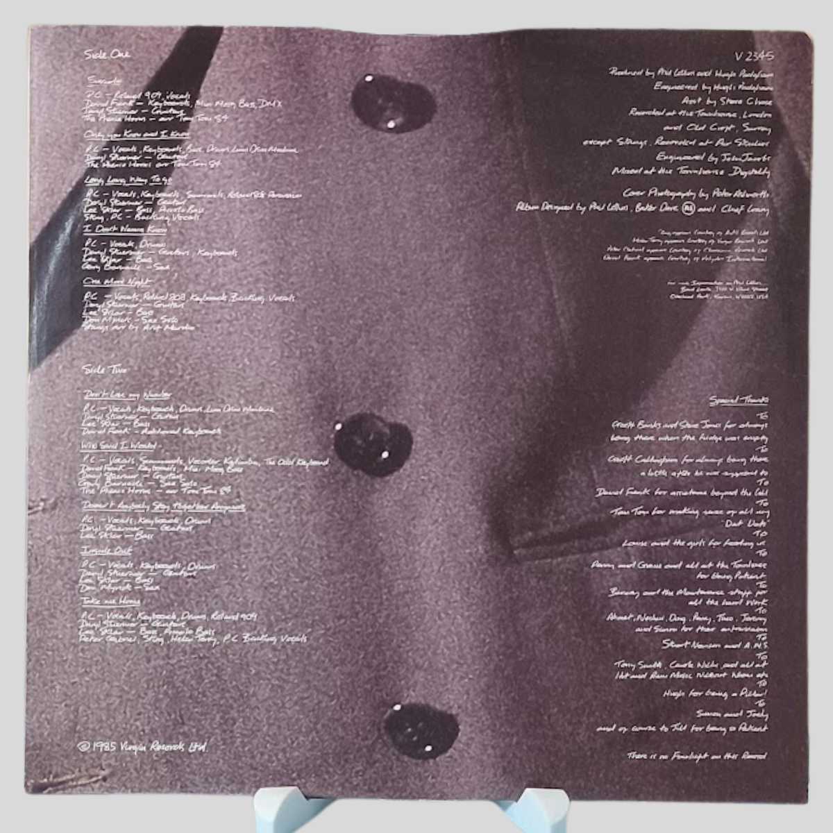 Phil Collins – No Jacket Required | 1985 UK Vinyl LP Masterdisk Inner Sleeve 2 Lyrics