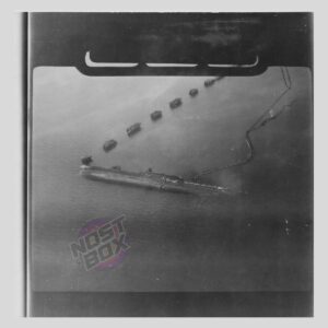 RAF Recon Photo – D-Day Mulberry/Breakwater Elements at Sea (Original Air Ministry Print, 1944)