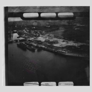 RAF Recon Photo – Lorient U-Boat Base Approach (La Perrière Lock), 1944 – Original Air Ministry Print