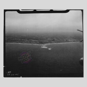 RAF Reconnaissance Photograph – Coastal Impact & Shoreline Intel (Frame 127 – 19 June 1944)