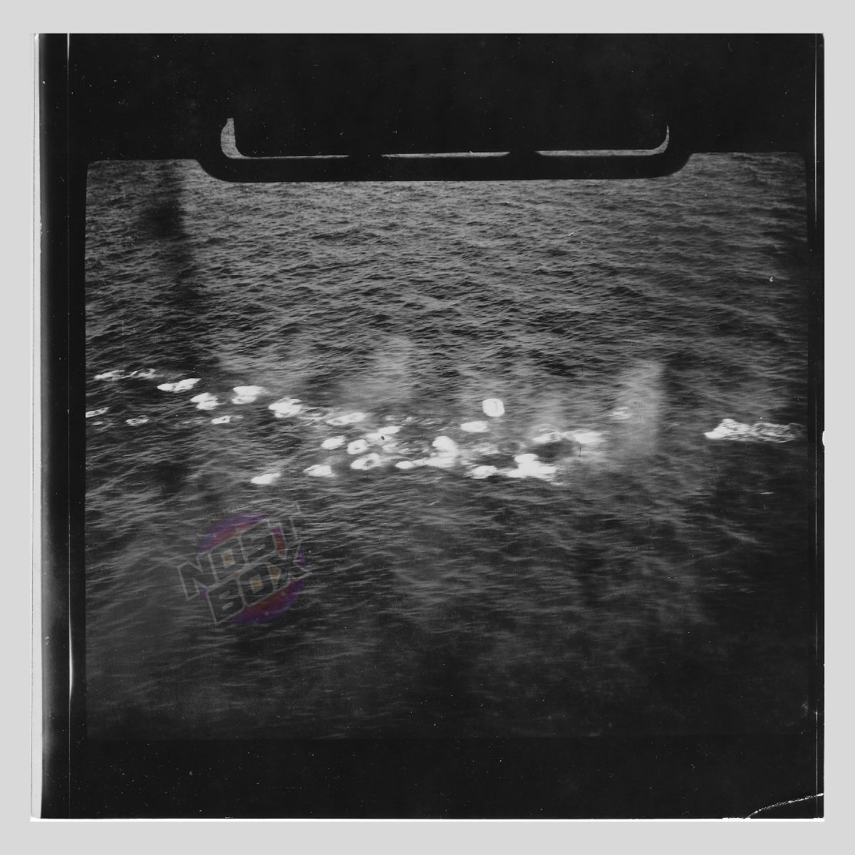 RAF Strike Photograph – Bomb Splash Pattern Before Impact (June 1944)