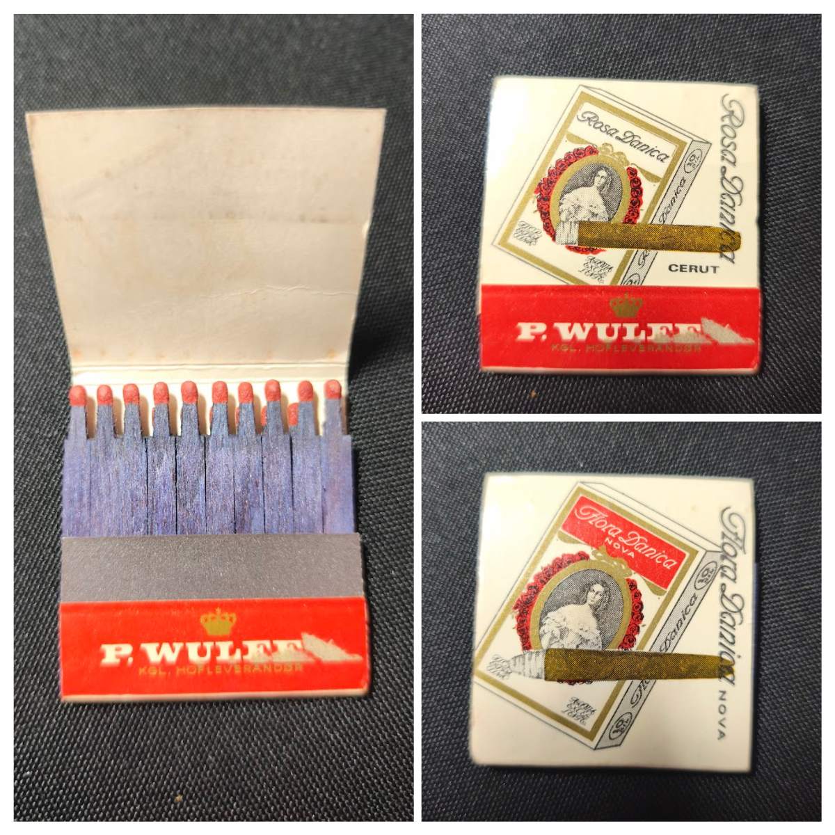 Rosa Danica “Flora Danica Nova” Matchbook – Vintage Danish Cigar Collectable (1960s–70s)