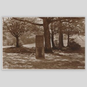 Rufus Stone, New Forest – Real Photo Postcard Judges Ltd, Hastings RP c.1930s–40s Front