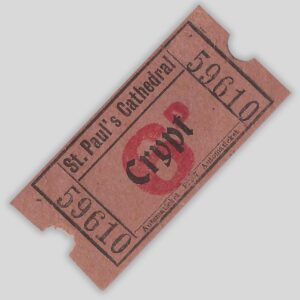 St Paul’s Cathedral Crypt Ticket – Vintage Automaticket Issue | 1950s–1960s