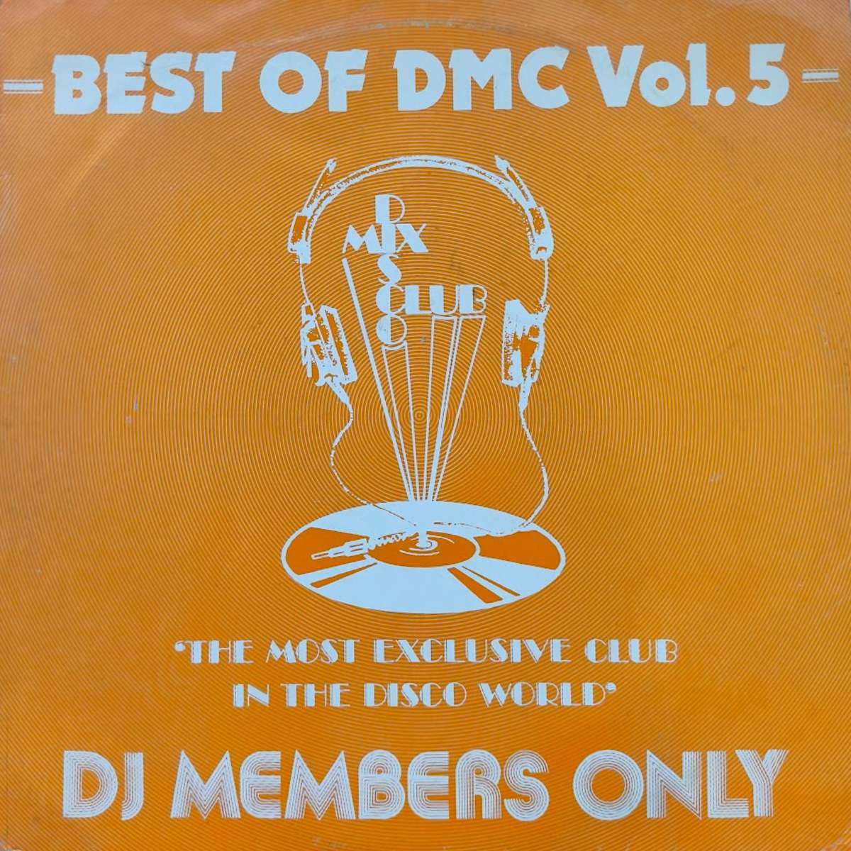 The Best of DMC Volume 5 Vinyl LP Front Cover Orange