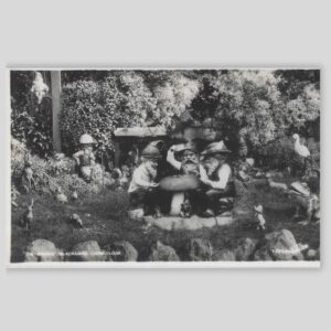 The Gnomes Full Woodland Scene Blackgang Chine Isle of Wight (Vintage RPPC Walter Scott, Bradford Front