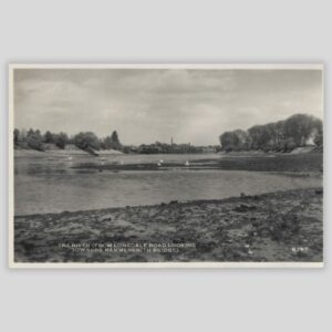 The River from Lonsdale Road Looking Towards Hammersmith Bridge – Real Photo Postcard | D. Constance Ltd | RP | c.1930s–40s Front