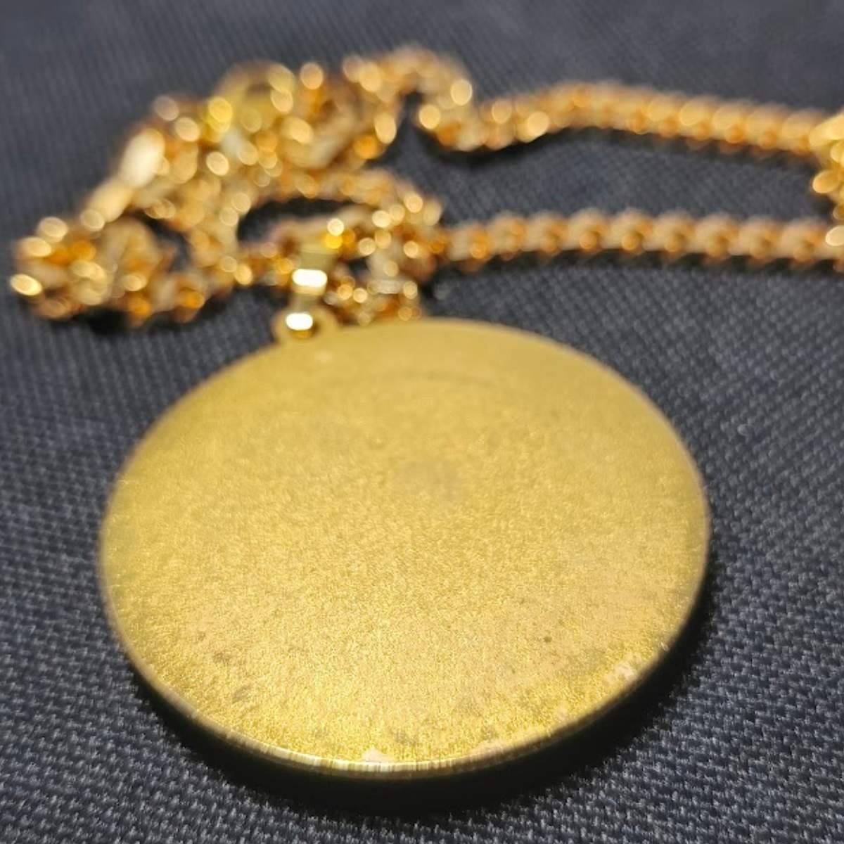 Vintage Scorpio Zodiac Pendant & Chain – Gold-Tone (c.1970s–80s) Necklace Back