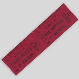 Westminster Abbey Wax Effigies & Museum Tickets – 6d Admission | Pre-Decimal | Sequential Pair