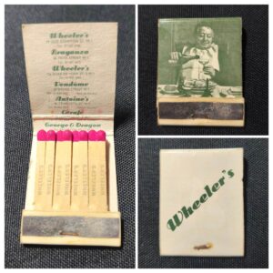 Wheeler’s Matchbook Vintage London Restaurant Collectable