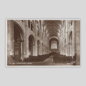 Christchurch Priory – The Nave (c.1920s Real Photo Postcard | Walter Scott, Bradford | W 900)