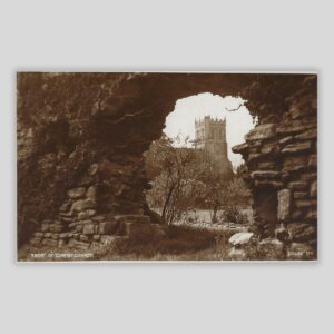 Christchurch Priory – View Through the Ruins (c.1920s Real Photo Postcard | Judges’ Ltd. | 7807)