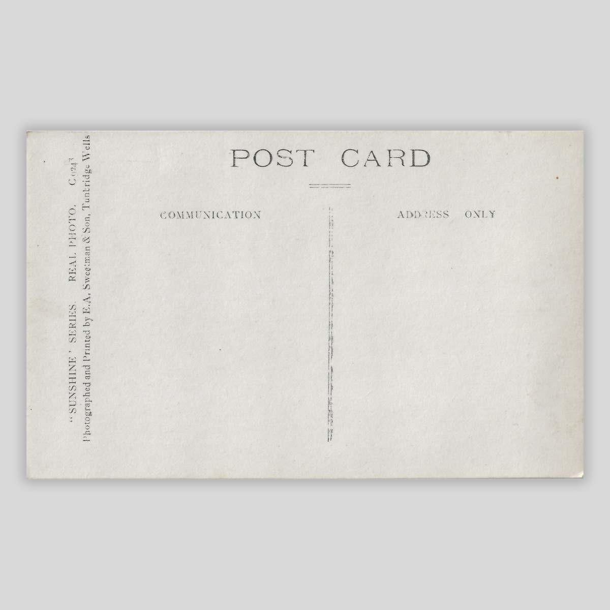 Mudeford Harbour from Christchurch (c.1920s RPPC | Sunshine Series C 247) Reverse