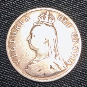 1887 Victorian Florin – Queen Victoria Jubilee Head – Sterling Silver (.925) Observe