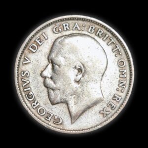 1924 George V Sixpence – Silver Coin – Interwar British Issue Obverse