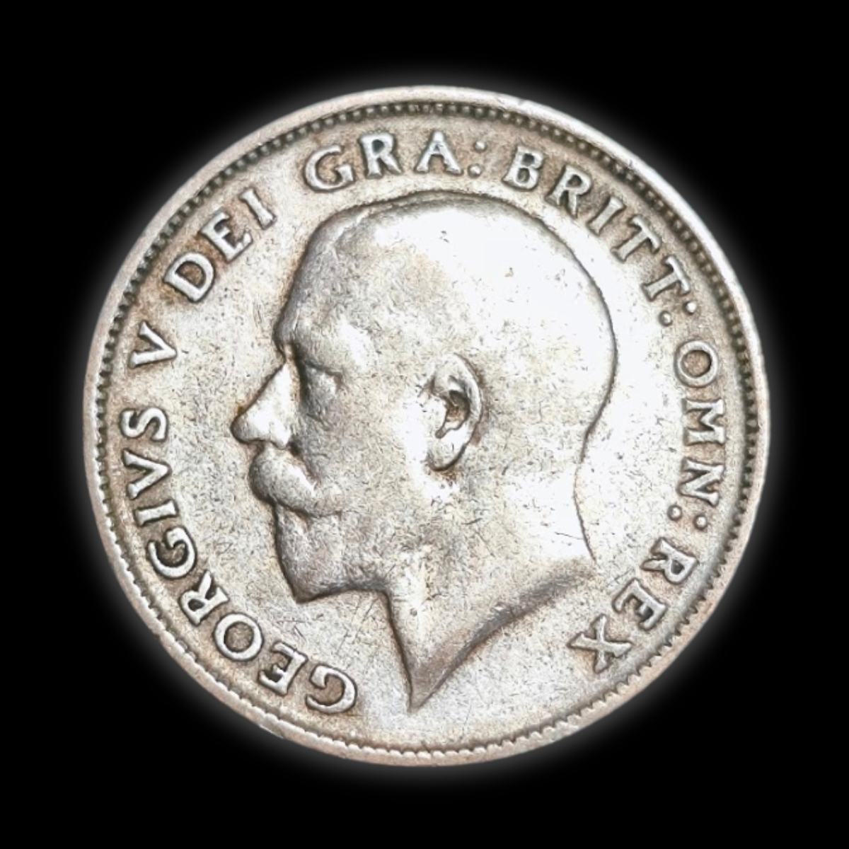 1924 George V Sixpence – Silver Coin – Interwar British Issue Obverse