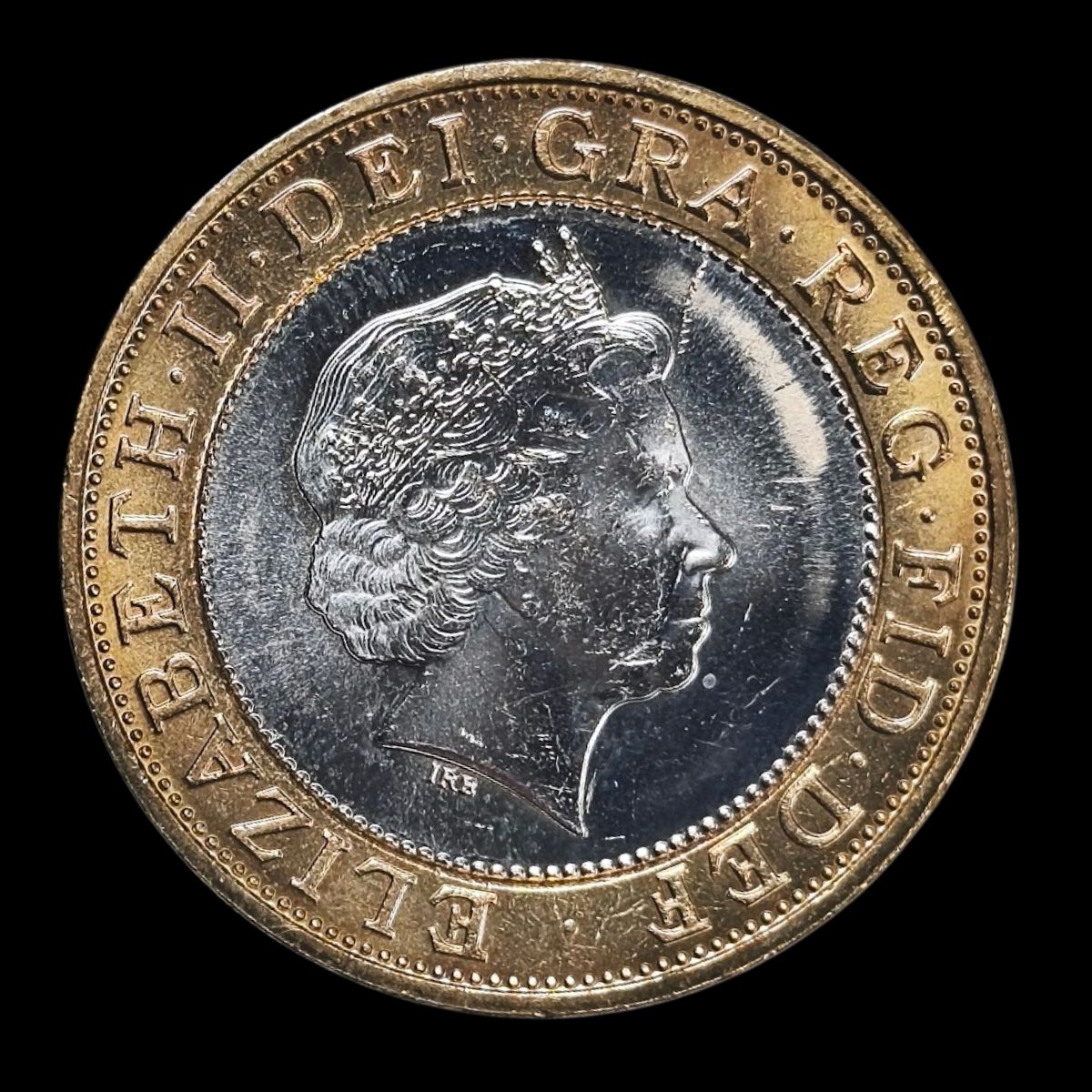 1998 Standing on the Shoulders of Giants £2 Coin Obverse