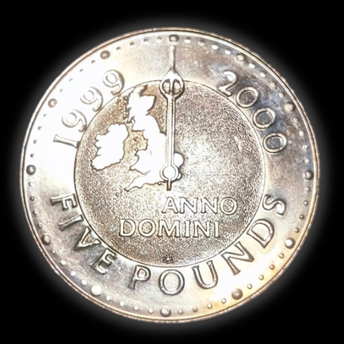 1999 Five Pound Coin Millennium Anno Domini Crown Reverse