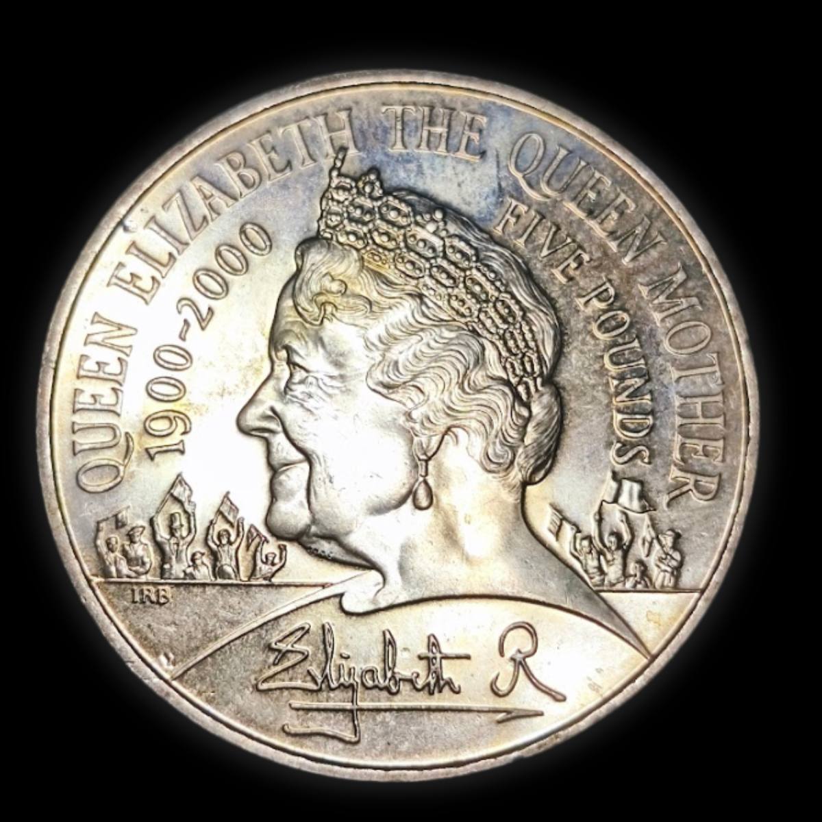 2000 Queen Mother £5 Coin – UK Commemorative Crown – UNC Example Reverse
