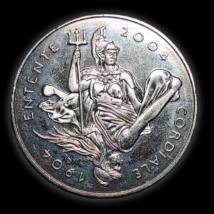 2004 Entente Cordiale Centenary £5 Coin Reverse