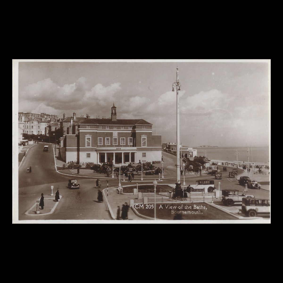 A View of the Baths Bournemouth Real Photo Postcard