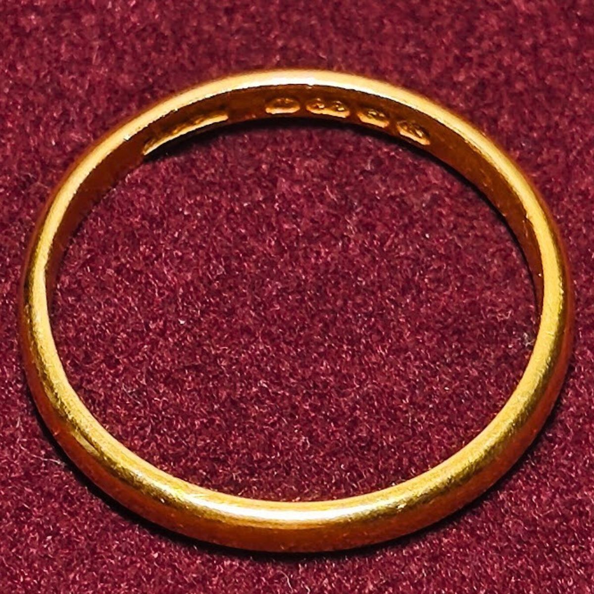 Antique 22ct Gold Wedding Band – London 1914 | A.C.Co Maker | 2.64g