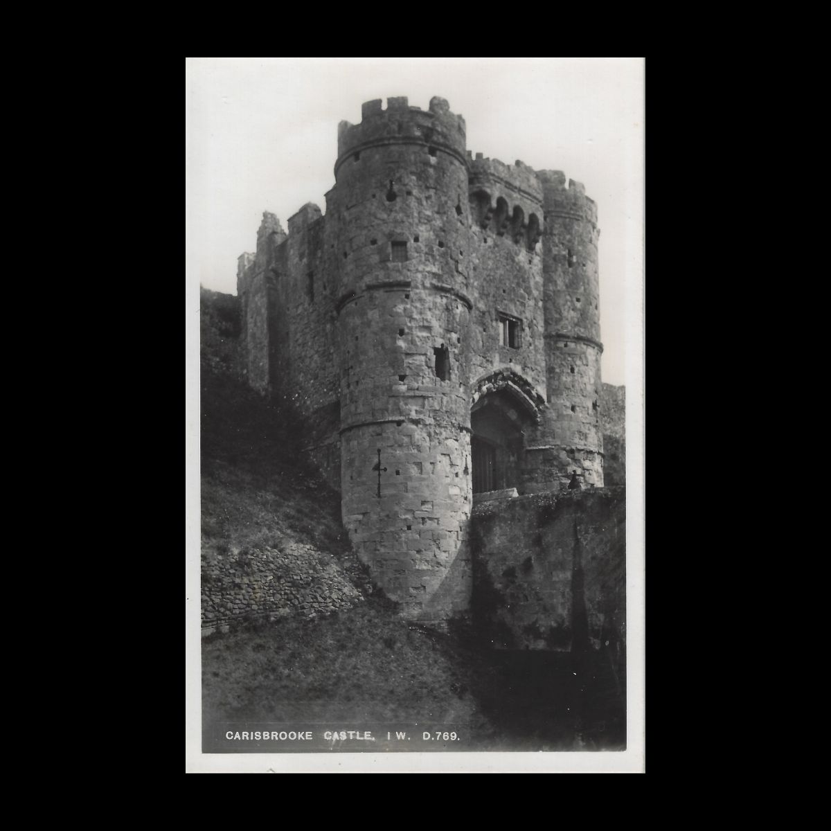Carisbrooke Castle Isle of Wight Real Photo Postcard