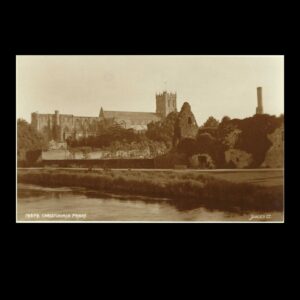 Christchurch Priory from Bridge Street, Dorset (c.1920s–30s) | Judges Real Photo Postcard
